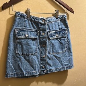 Guess vintage Denim Button-Front Skirt